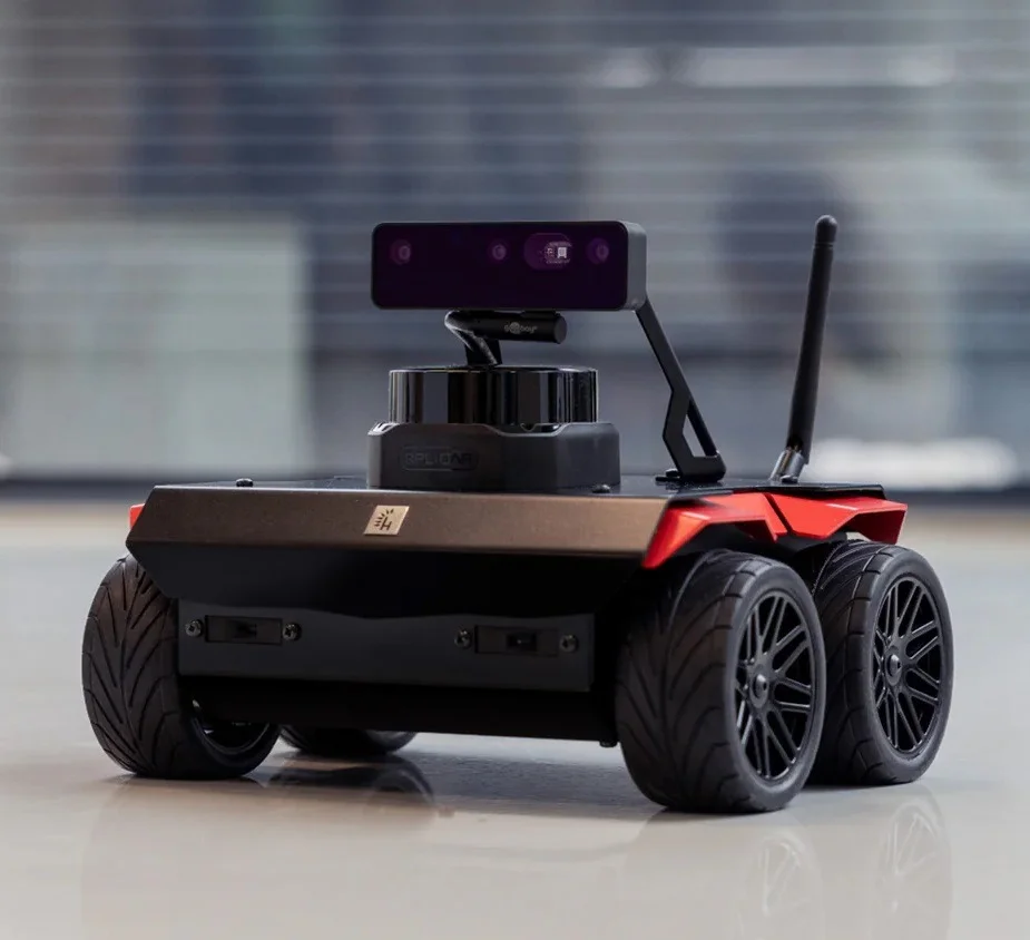Husarion ROSbot 3 educational mobile robot with technical specifications infographic